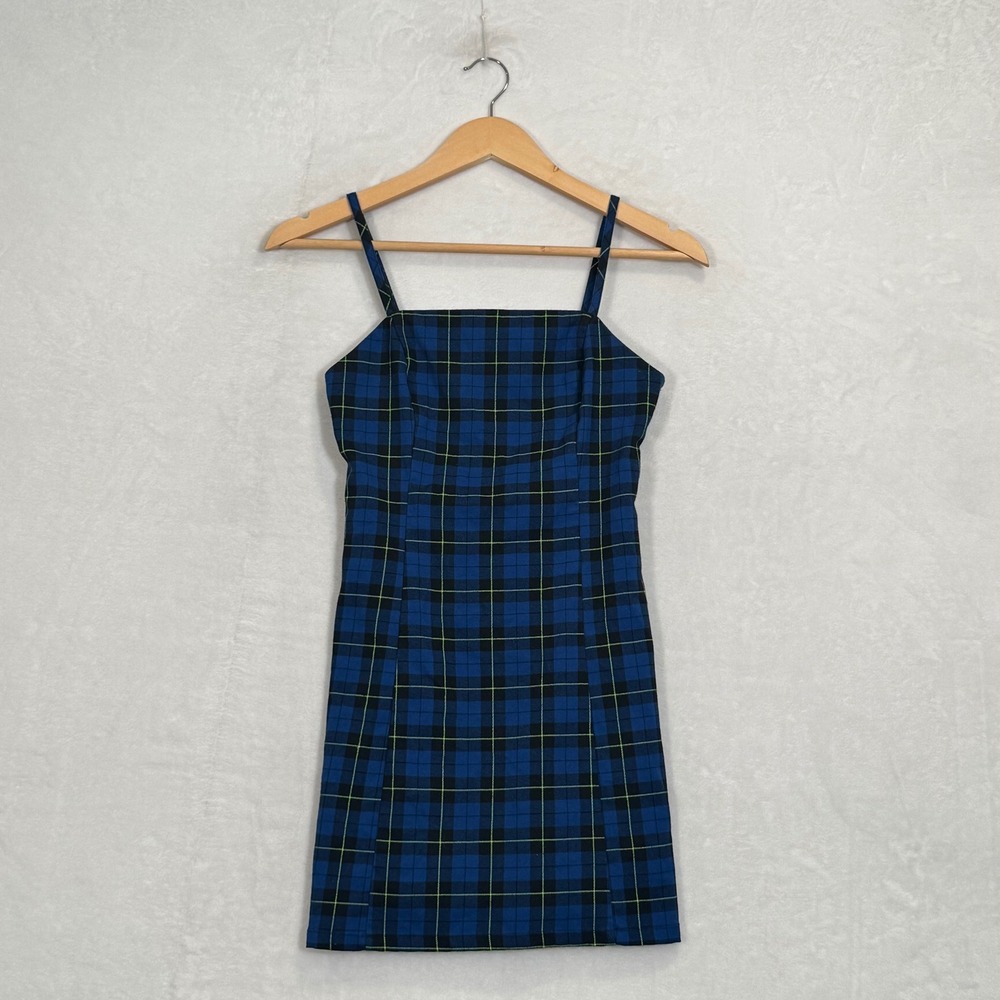 Empyre Blue Plaid Mini Dress XS